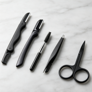 5-in-1 Eyebrow Kit with Comb Tweezers, Scissors, Razor