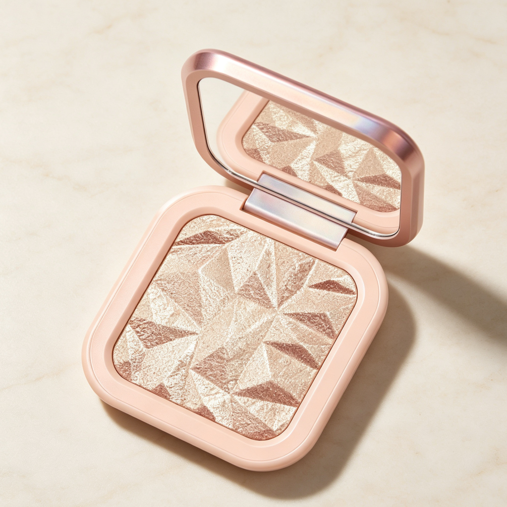Face Highlighter Palette Pearl Shimmer Baked Powder