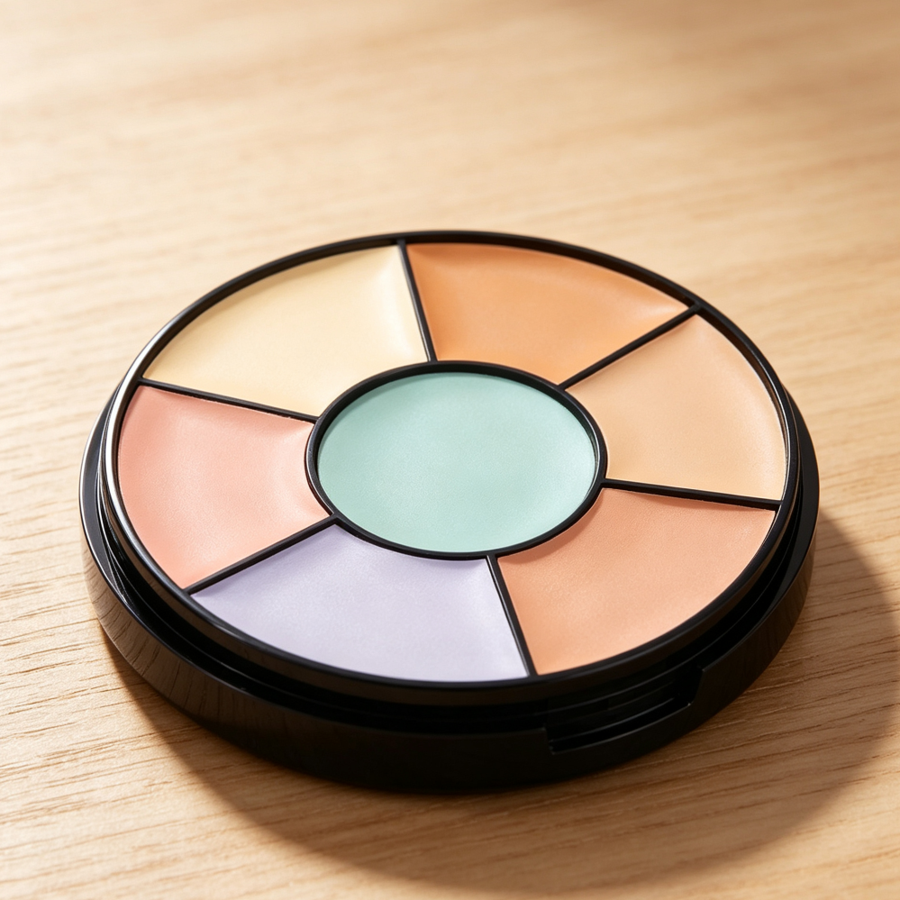 6-Color Face Corrector Palette with Sponges Cruelty-Free - Image 2