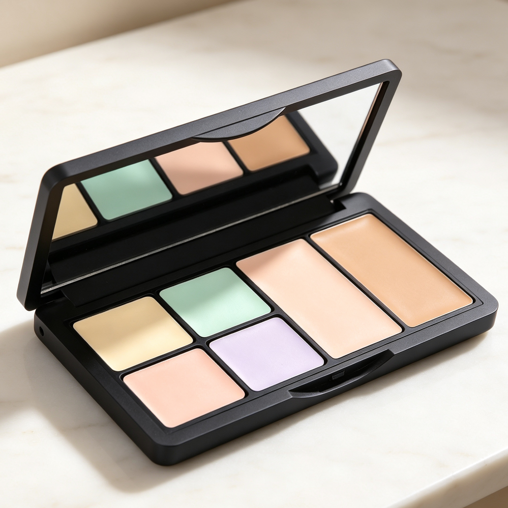 6-in-1 Contour Concealer Palette with Brushes 1# - Image 2