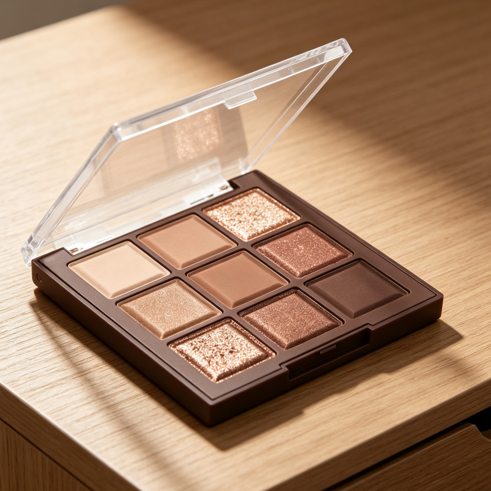 9-Color Rose Gold Brown Nude Eyeshadow Palette