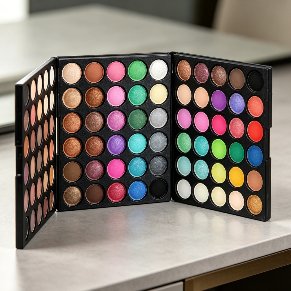 120-Color Mini Matte & Shimmer Eyeshadow Palette 3-Layer