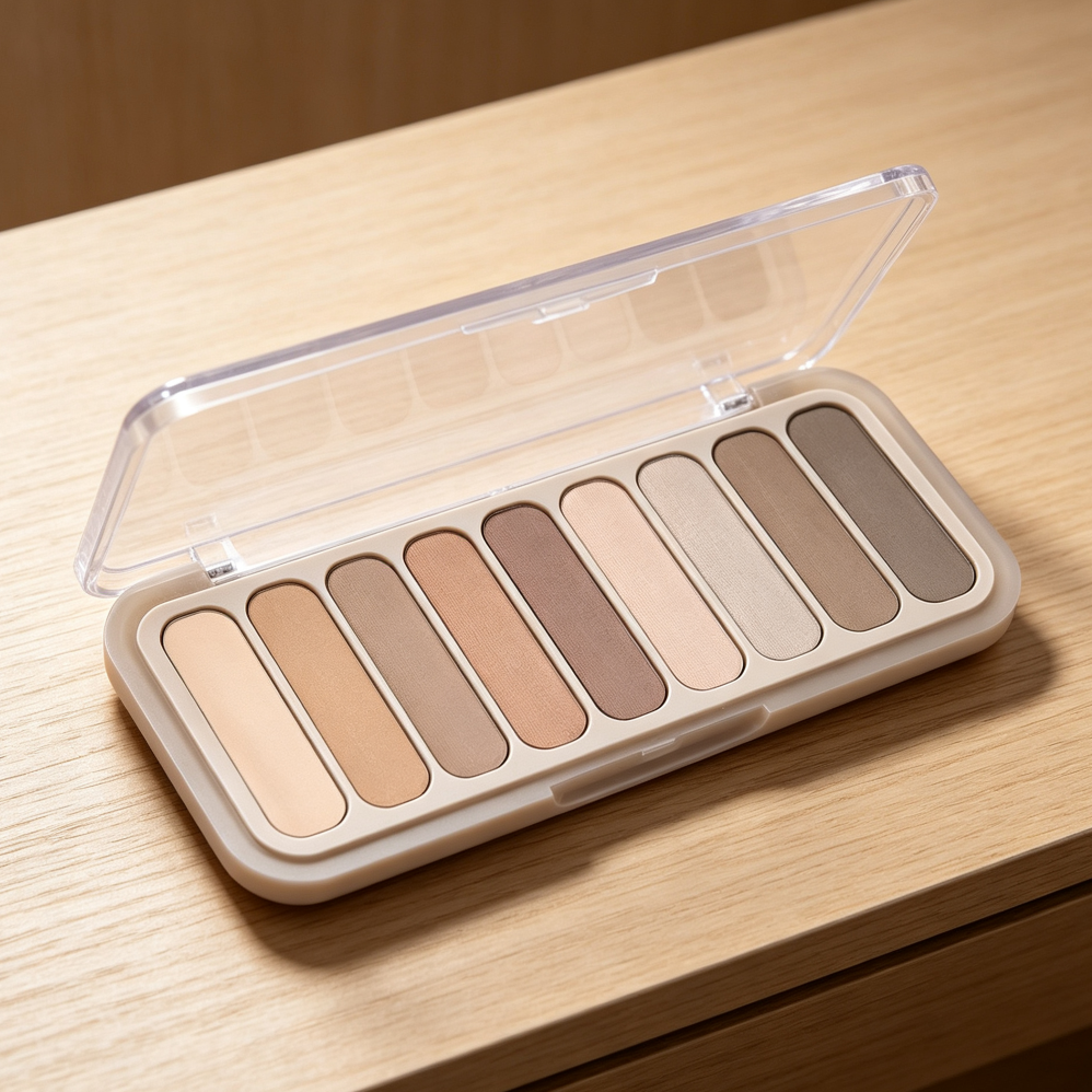 9-Color Matte Naked Cement Eye Palette with Brush