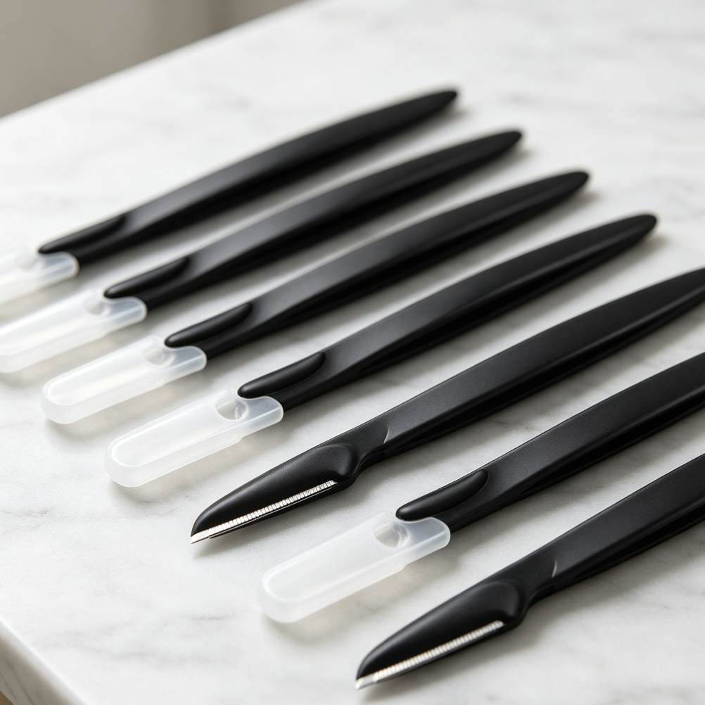 16-Pack Black Multi-Purpose Face Razor with Safety Cover - Image 2