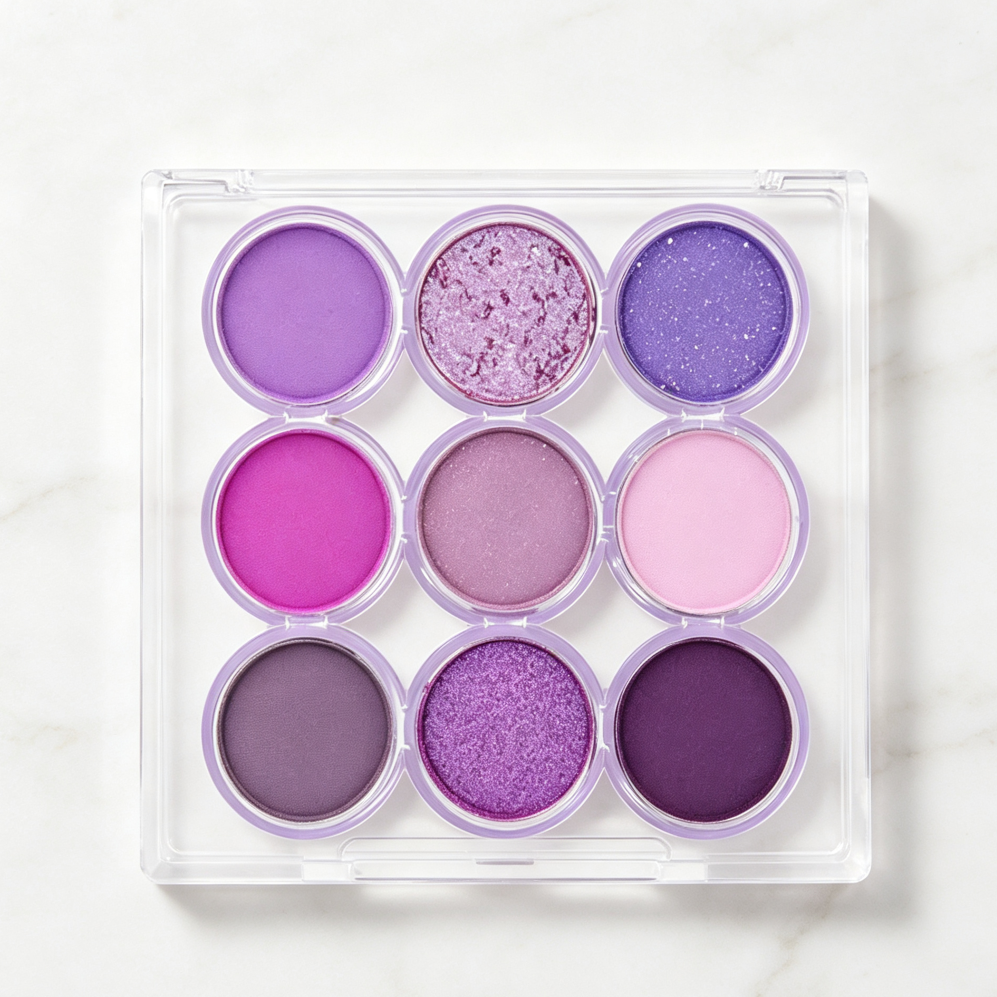 9-Color Waterproof Pink Purple Shimmer Matte Palette - Image 2