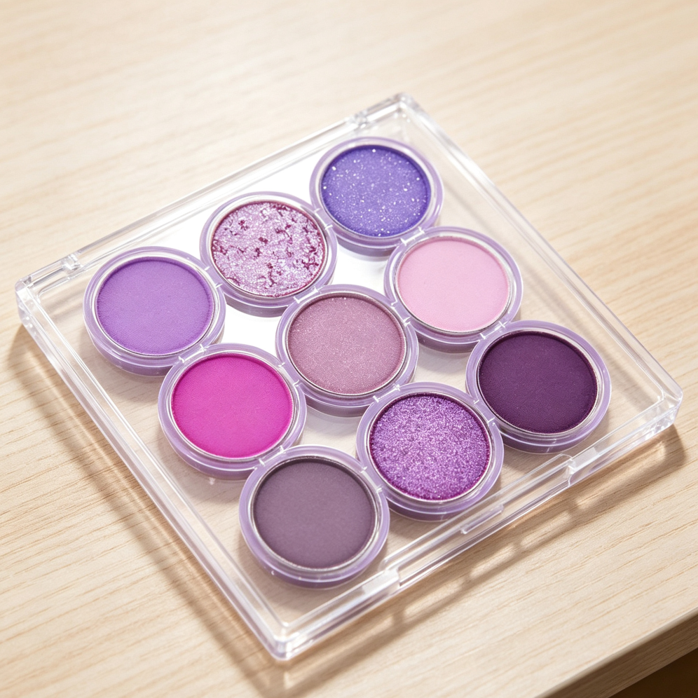 9-Color Waterproof Pink Purple Shimmer Matte Palette