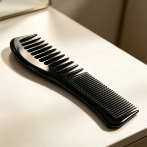 Double-Sided Wide & Fine Tooth Detangling Comb Black