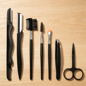 7-in-1 Eyebrow Kit with Razor, Brush, Scissors, Tweezers