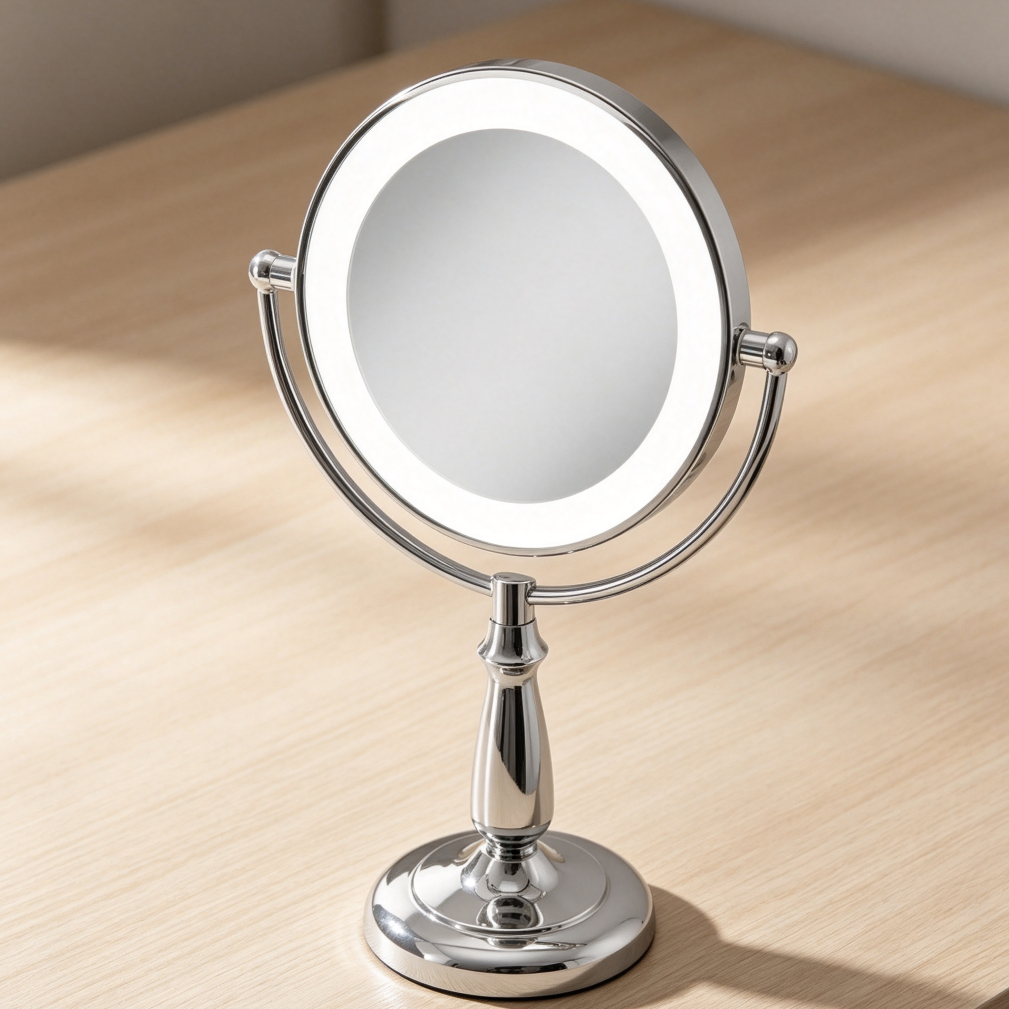 11" Touch Dimmable Lighted Makeup Mirror, 10X/1X - Image 2
