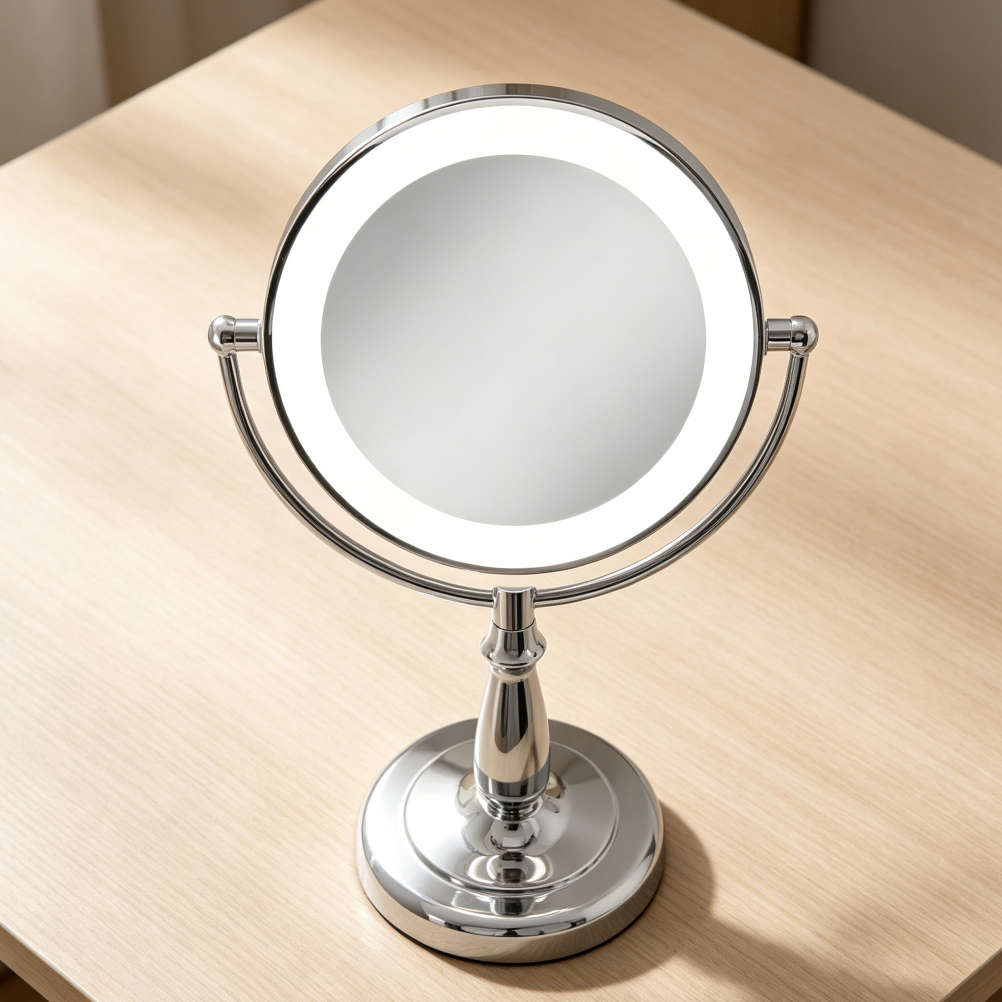 11" Touch Dimmable Lighted Makeup Mirror, 10X/1X