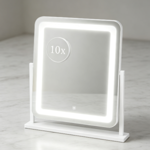 15.2" Large LED Vanity Mirror, Detachable 10X, White