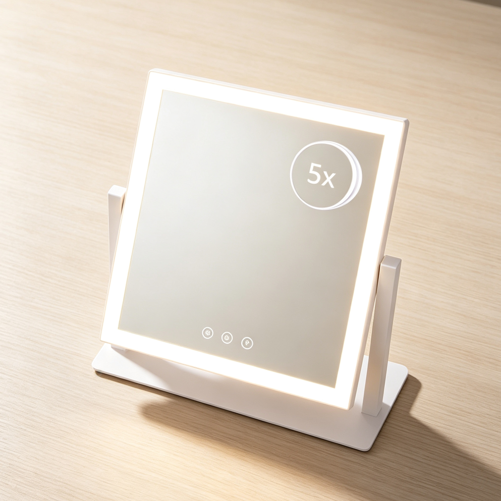 17.3" Lighted Vanity Mirror, 3-Color, 5X, Gift Box - Image 2