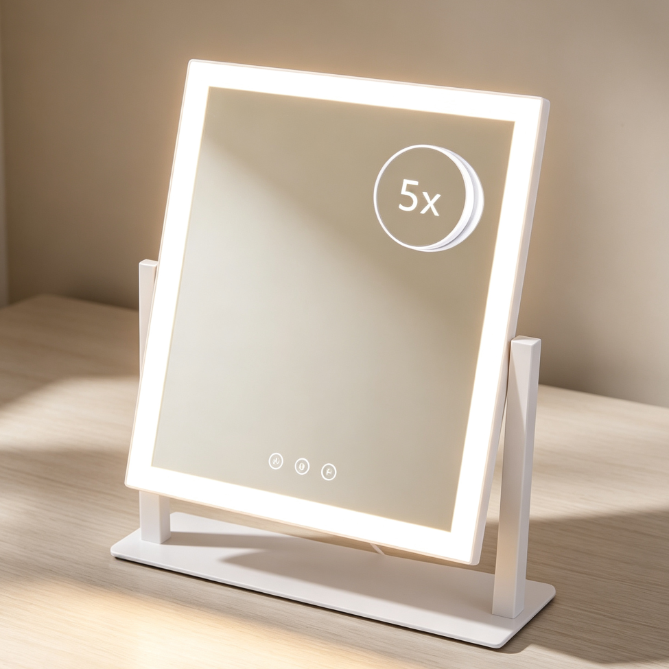 17.3" Lighted Vanity Mirror, 3-Color, 5X, Gift Box