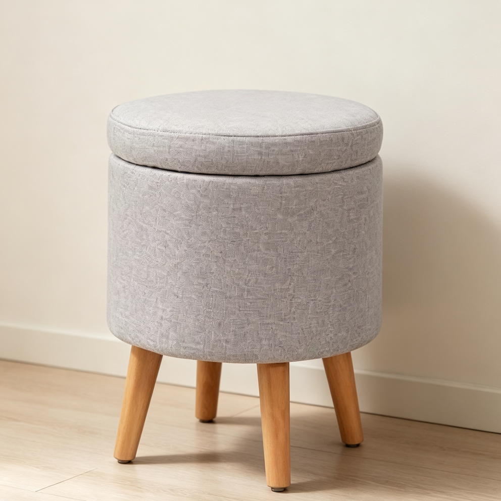 Creative Low Profile Storage Stool, Adult Makeup Chair - Image 2