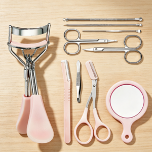 10-in-1 Eyebrow Grooming Tool Set with Curler, Scraper